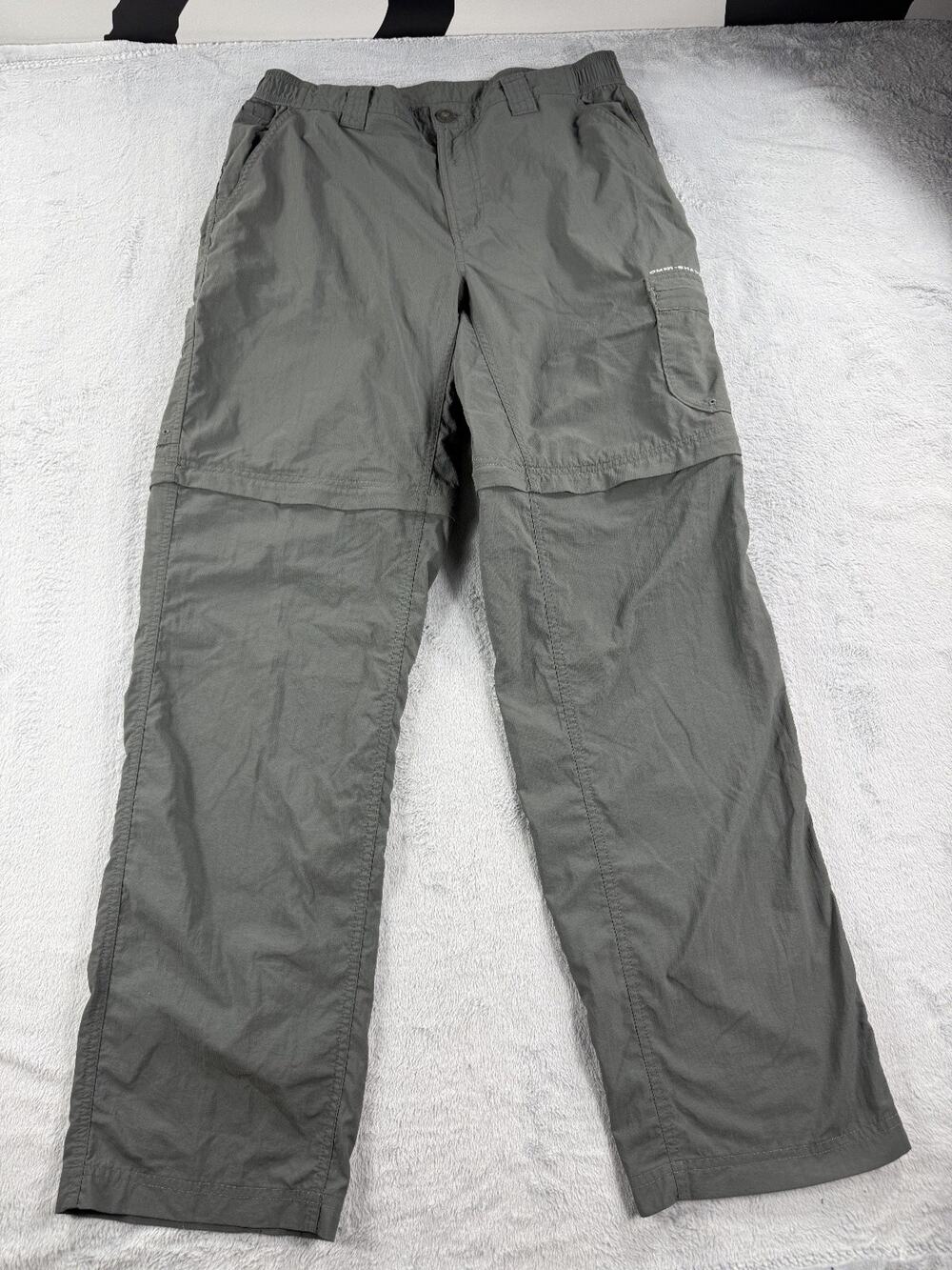 Columbia PFG Convertible Pants Shorts Mens 32x32 Gray Omni-Shade Stretch